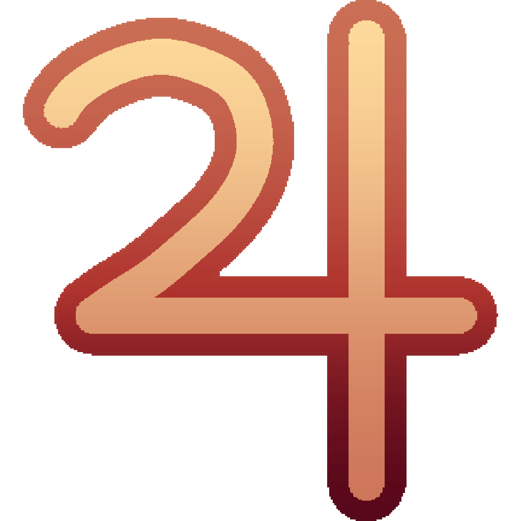 The astro symbol for jupiter in light orange/gold. It looks like the number 2 with the bottom line extended to the right, and a vertical line crossing through it.